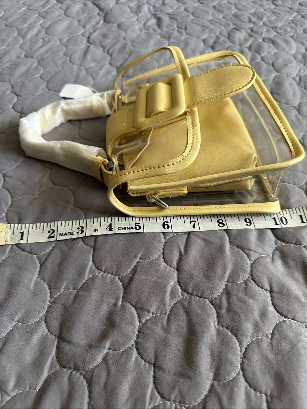 Frazier Yellow Clear Jelly Crossbody Bag NWT